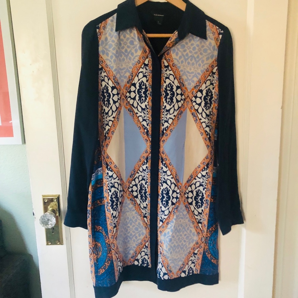 Club Monaco button down shirt dress